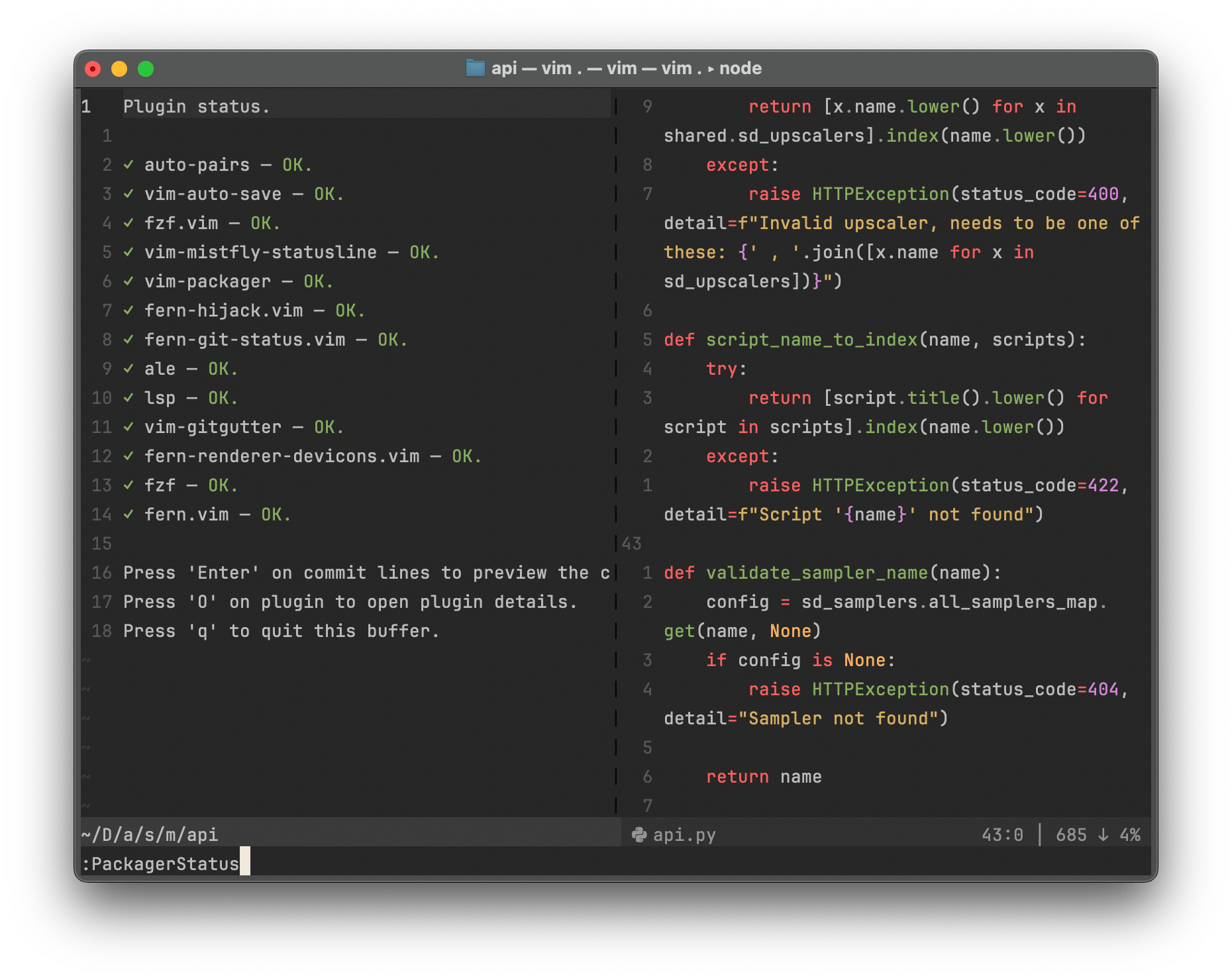 Vim Packager
